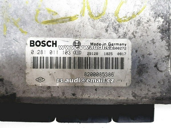 Řídicí jednotka 0281011103 8200211726 8200085386 Renault Bosch 12456 - 2
