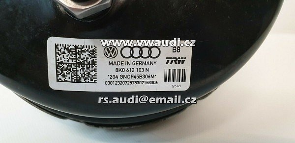 8K0 612 103 N  Posilovač brzd Audi A5 B8 8T 42t km 8KO612103N / 8KO612107D  TRW - 3