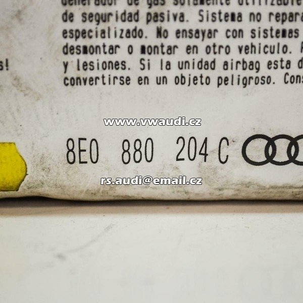 8E0 880 204C Airbag do  palubní desky Audi A4 B6 8E 8H 8EO 880 204C - 2
