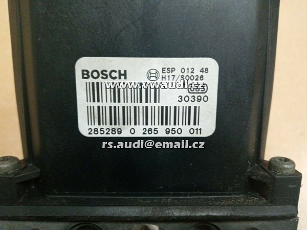 Řídicí jednotka ABS A4 B6 8E BOSCH 0265225048 8E0614517 0265950011  - záruka  - 3