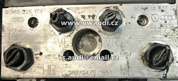 8E0 614 517 G 03 04 05 Audi A4B6 8E ABS Pumpa blok ABS ESP  Modul 8EO614517G - 3