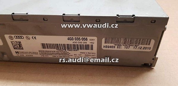 4G0 035 056  Tuner Audi A4 A5 A6 4GO035056 MMI 3G rádiová jednotka Audi rádiová jednotka tuner 4G - 2