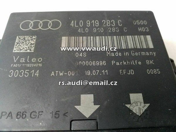 4L0 919 283 C  ŘÍDÍCÍ JEDNOTKA PARKOVACÍ POMOCI Audi A6 C6 4F Q7 4L 4L0919283C - 3