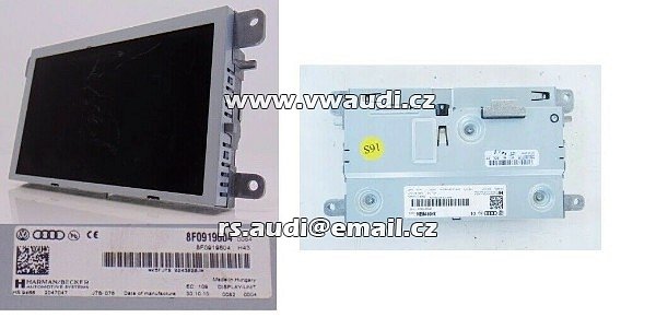 8F0 919 604  AUDI A5 8T A4 A6 Q5 Q7 High MMI 3G  monitor Zobrazovací jednotka Navi 8FO919604 display palubní deska navigace - 2