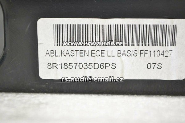  8R1 857 035 D 8R1857035D6PS odkládací schránka Audi Q5 8R s hliníkovou rukojetí 8R1857035D kastlík přihrádka palubní deska spolujezdec  - 4