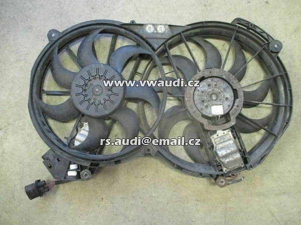 4F0 121 003 G . 4FO 121 003 G Dvojitý ventilátor Audi A6 4F V6 TDI  chladiče ventilátoru klimatizace   sahara větráky chlazení motoru klimatizace - 2