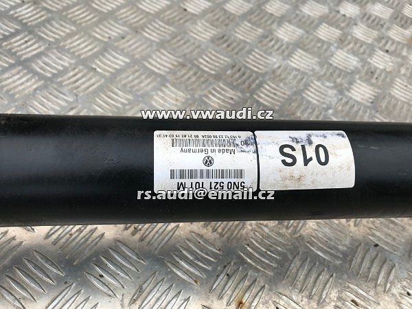 5N0 521 101M KARDANOVÝ HŘÍDEL VW TIGUAN I (5N) 2.0 TDI 103 KW 140 HP CFF CFFB (03.2008-07.2018)  Q3 8U  kloubový hřídel kardanka středové uložení OK .  - 8