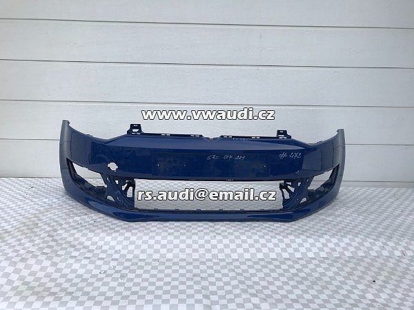 6R0 807 221 VW Polo V 6R0 od roku 2009-2013 Přední nárazník Přední nárazník modrá  - 2