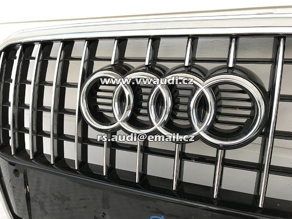 8R0 853 651AB AUDI Q5 8R 2013-16 Chromovaná mřížka maska  předního nárazníku 8R0853651R maska přední grill černý lak plastu +  chrom  - 17