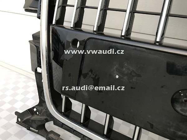 8R0 853 651AB AUDI Q5 8R 2013-16 Chromovaná mřížka maska  předního nárazníku 8R0853651R maska přední grill černý lak plastu +  chrom  - 15