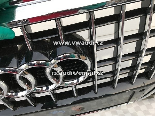 8R0 853 651AB AUDI Q5 8R 2013-16 Chromovaná mřížka maska  předního nárazníku 8R0853651R maska přední grill černý lak plastu +  chrom  - 13