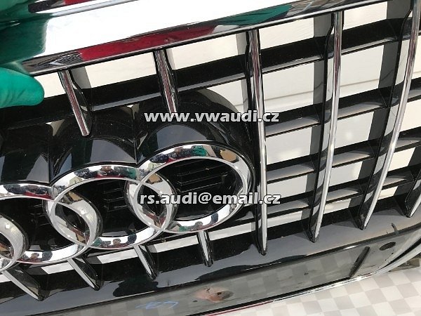 8R0 853 651AB AUDI Q5 8R 2013-16 Chromovaná mřížka maska  předního nárazníku 8R0853651R maska přední grill černý lak plastu +  chrom  - 12