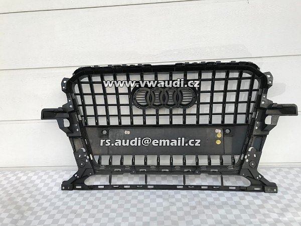 8R0 853 651AB AUDI Q5 8R 2013-16 Chromovaná mřížka maska  předního nárazníku 8R0853651R maska přední grill černý lak plastu +  chrom  - 8