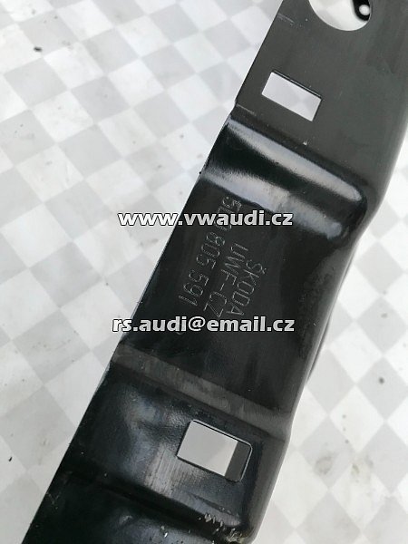 5L0 805 591 B 5LO 805 591B Skoda Yeti zámek nosiče čelo chladičová stěna  přední plechový rám chladiče 5L0805591B 5L0-805-591-B originál - 3