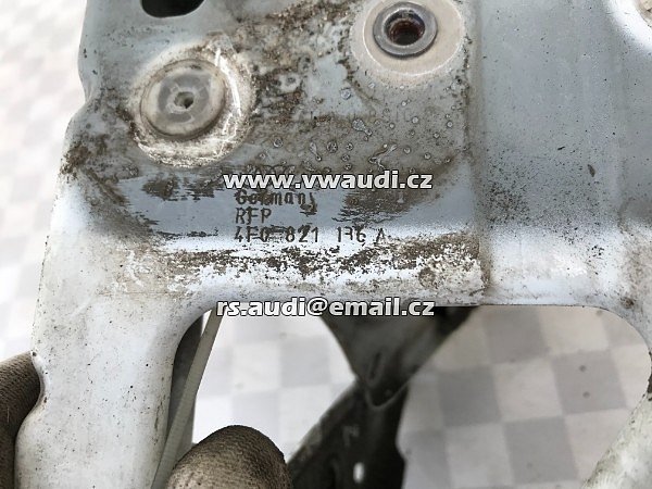  4F0 821 136 A 2005-2011 Audi A6 4F 2006 3,0 TDI 2,7  nosník plech přední podběh pravá strana držák  - 3