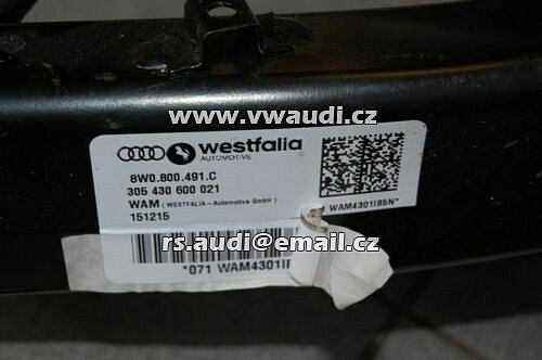 8W0 800 491 C 8WO 800 491 C   Audi A4 B9 8W A5 F5   Tažné zařízení výkyvné výklopné elektrické original  koule tažné závěs pro přívěs  - 4