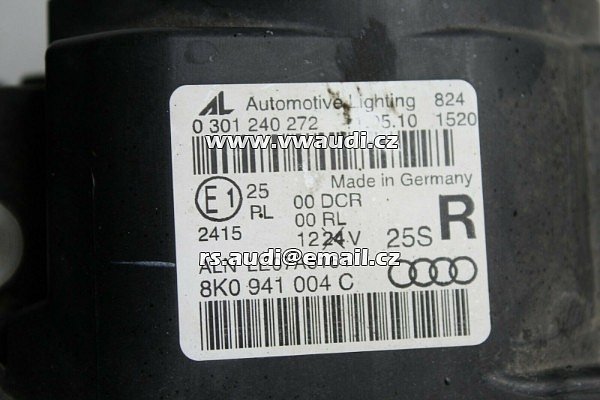 8K0 941 004 C Audi A4 B8 8K BI-Xenon LED  světlo lampa svítilna pravá  8KO 941 004 C  2008 2009 2010 2011 2012 . 2008/04-2012/03 - 2