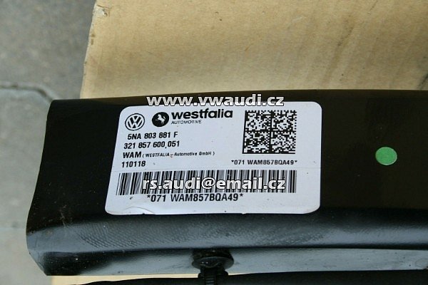 5NA 803 881 F   VW Tiguan 2018 2019  5NA803881F Westfalia  321 857 . 321857 -321 857 600 .  - 6