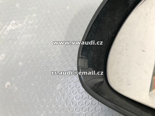 Audi A6 2008-2011 facelift Zrcátko vnější zrcátko LEVÉ levé řidič  elektrické + LED blikač + svicení při nastupování pod nohy - 6