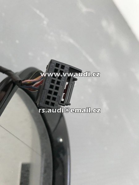 Audi A6 2008-2011 facelift Zrcátko vnější zrcátko LEVÉ levé řidič  elektrické + LED blikač + svicení při nastupování pod nohy - 9