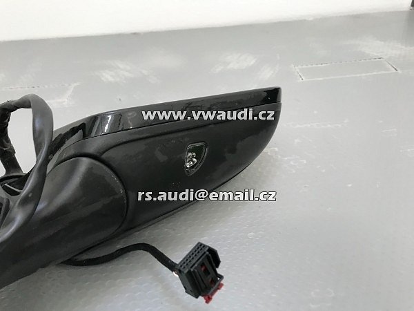 Audi A6 2008-2011 facelift Zrcátko vnější zrcátko pravé elektrické + LED blikač + svicení při nastupování pod nohy - 5