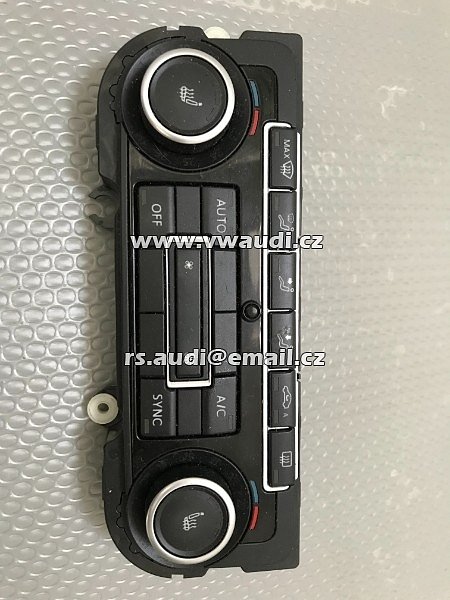 VW Golf 6 Eos Caddy  5KO907044GK, topení klimatizace panel ovládání topení + klima  5KO907044 GK   +  vyhřívání sedadel - 2