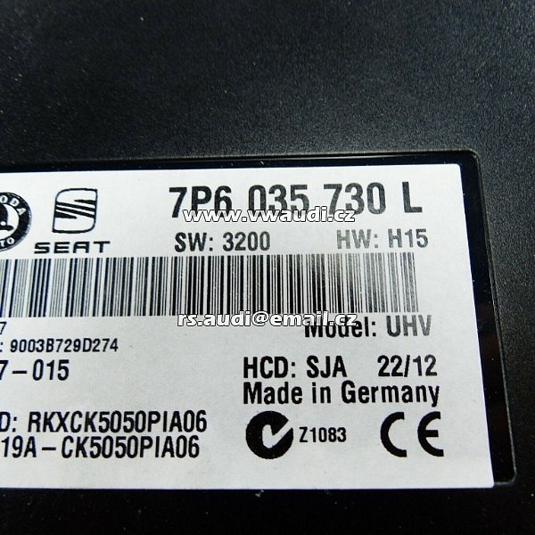  Řídicí jednotka telefonní rozhraní Bluetooth 7P6035730L Octavia Original Škoda - 2