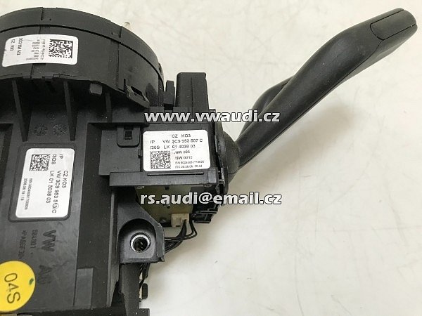 3C9 953 507 C přepínač kombinovaný, páčky s tempomatem páčky pod volant levá strana  tempomat Elektronický modul VW Passat 3C B6 2015 15 17 18   kombi  - 2