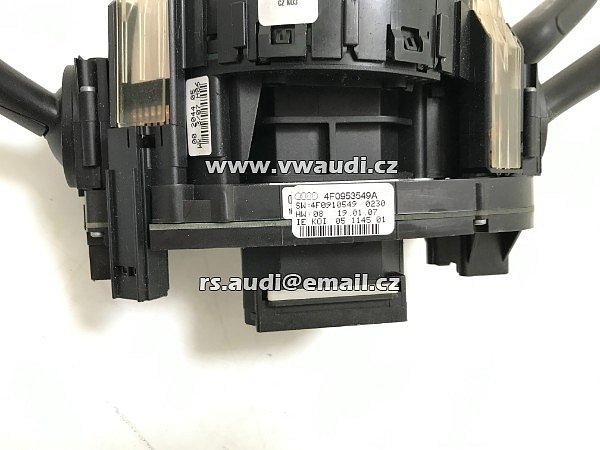  4FO953549ASpínač sloupku řízení Audi A6 4F s elektronickým modulem, tempomat, sloupek řízení     - 2