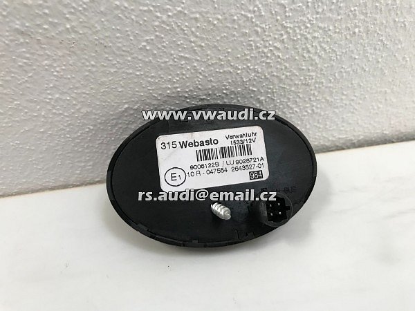 Webasto 9006122B   hodinky spínač časovač VW Golf 5 Eos pro přídavné topení Webasto 9006122B    .  315 webasto  - 2