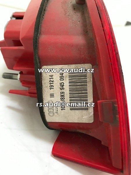 zadní světlo Audi A4 8K 2009 2010 pravá zadní světlo lampa zadní svítilna vnitřní na víko  kombi Avant   Zadní světlo  - 7