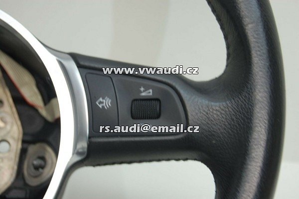   Audi A8 4E multifunkční kožený volant černá kůže  chrom rámeček  - 2