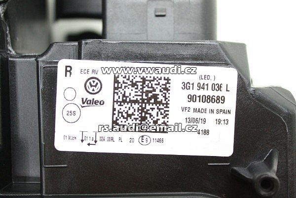 VW PASSAT 3G B8 full LED světlomet pravý světlomet 3G1941036L - 6