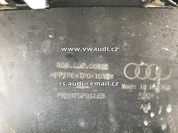  spoiler Audi 80A-807-061-C-GRU Audi 2018 2019 Q5 SQ5  ​​černý  lak  spoiler přeního nárazníku  s line  - 24