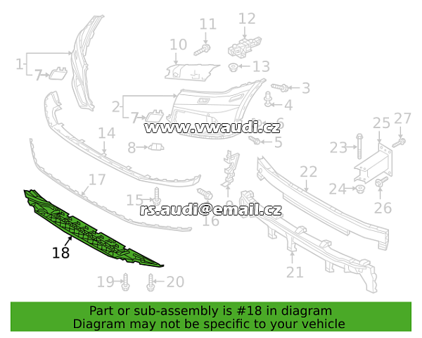 80A 807 233 B    spoiler Audi  Audi 2018 2019 Q5 SQ5  Spodní panel - Audi (80A-807-233-B) - 7