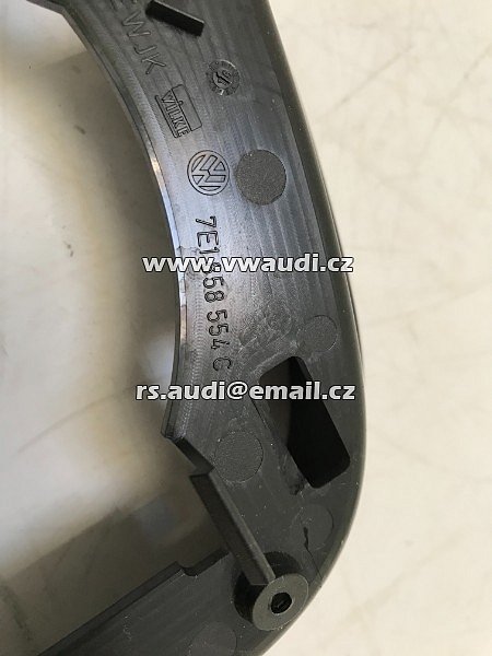 7E1 858 554 G 7E1 858 554 G rámeček plat zrcátko pravé  Originální VW T5 Transporter Caddy 2K krycí kroužek rámu zrcátko pravé černé - 6
