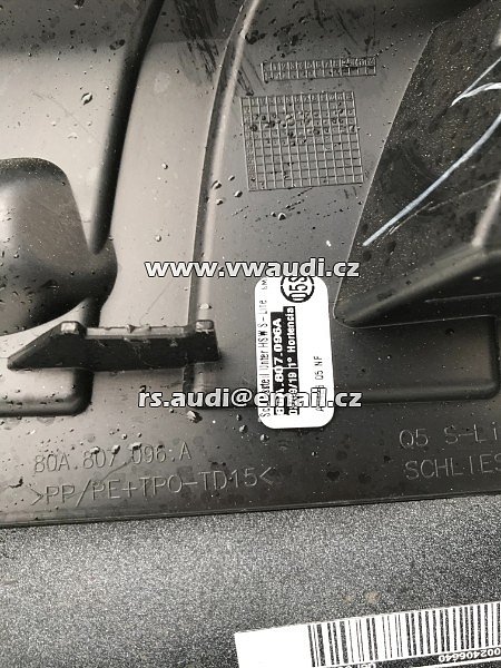 80A 807 438 E AUDI Q5 80A S LINE PŘEDNÍ NÁRAZNÍK PRAVÝ ROH 2017 18 2019 80A - 8