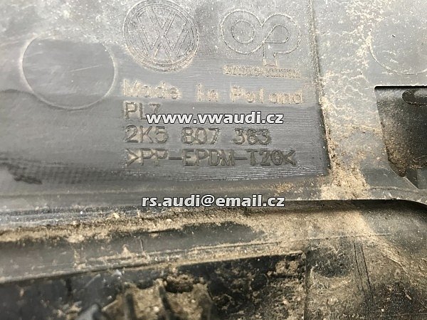  2K5 807 363 VW Caddy III 2K 2K5 2015-17 zadní nárazník 2K5807363 originál  na PDC parksystém  - 9
