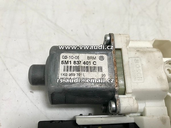 1K0 959 793 H Přední levý řídič motor stahování  okna - 1KO 959 793H  Golf plus  5M1 837 401 C + 1K0 837 701 L - 4