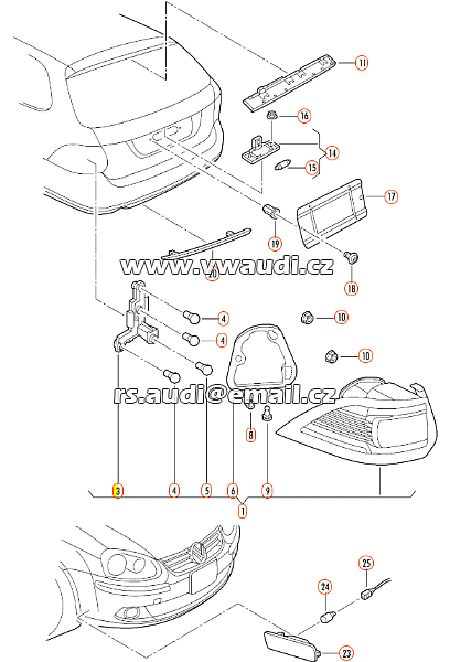  1K9 945 257  1K9945257 Golf V 5 Variant kombi     zadní světlo držák patice žárovek nosič  LEVÁ LAMPA Držák žárovky, zadní světlo vlevo  - 3