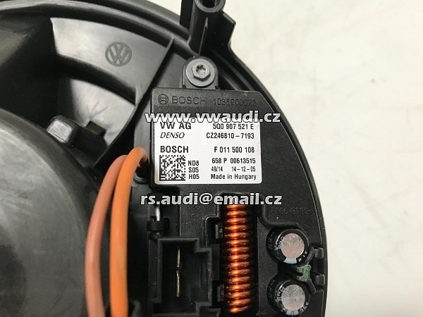 5Q0 907 521 E  Topný odpor pro  větrák ventilátor Audi A3 8V VW Golf 7 Seat Leon 5F BOSCH F 011500108 - 2