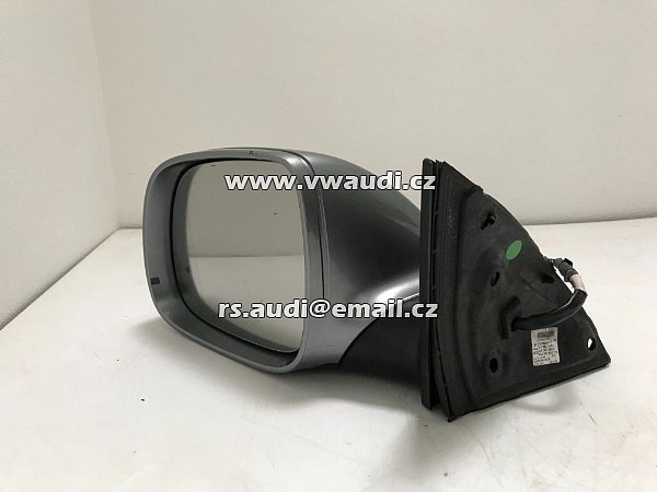 4L1857409D vnější zpětné zrcátko Audi Q7 4L levé sklopné led blikač LED řidič levé dveře  QUARZGRAU METAL  - 3