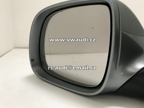 4L1857409D vnější zpětné zrcátko Audi Q7 4L levé sklopné led blikač LED řidič levé dveře  QUARZGRAU METAL  - 4