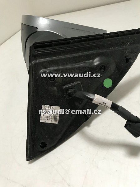 4L1857409D vnější zpětné zrcátko Audi Q7 4L levé sklopné led blikač LED řidič levé dveře  QUARZGRAU METAL  - 6