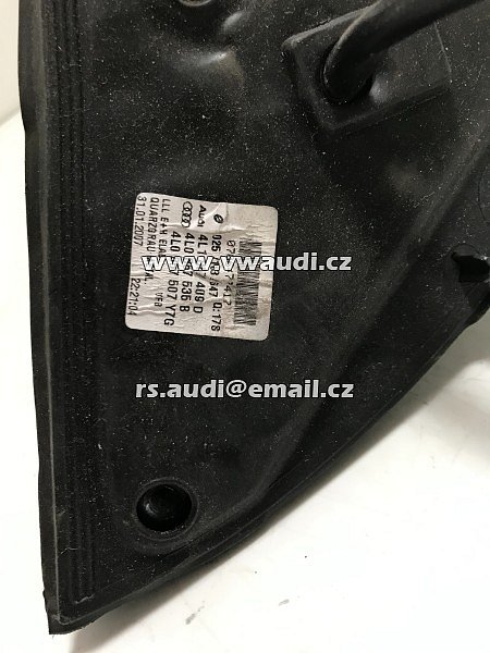 4L1857409D vnější zpětné zrcátko Audi Q7 4L levé sklopné led blikač LED řidič levé dveře  QUARZGRAU METAL  - 7