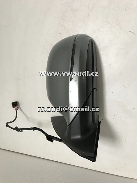 4L1857409D vnější zpětné zrcátko Audi Q7 4L levé sklopné led blikač LED řidič levé dveře  QUARZGRAU METAL  - 14