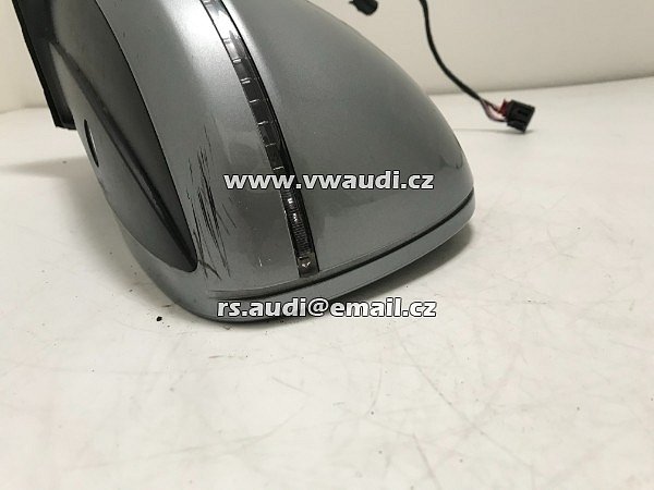 4L1857409D vnější zpětné zrcátko Audi Q7 4L levé sklopné led blikač LED řidič levé dveře  QUARZGRAU METAL  - 17
