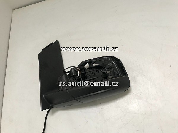 2K5 857 387 AG   VW Caddy 2K originální vnější zrcátko levé  základ hlinik rám - 2