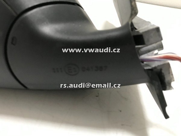 2K5 857 387 AG   VW Caddy 2K originální vnější zrcátko levé  základ hlinik rám - 5