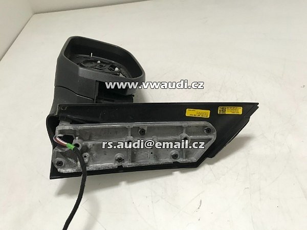 2K5 857 387 AG   VW Caddy 2K originální vnější zrcátko levé  základ hlinik rám - 6